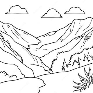 Beautiful Blue Ridge Mountains Coloring Page 47424-39454