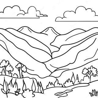 Beautiful Blue Ridge Mountains Coloring Page 47424-39455