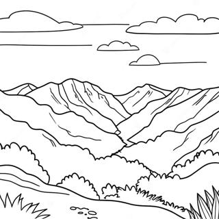 Beautiful Blue Ridge Mountains Coloring Page 47424-39456