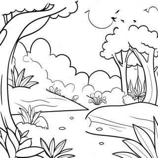 Colorful Garden Of Eden Coloring Page 47454-39478