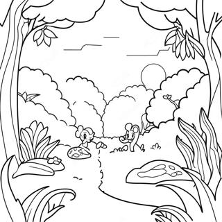 Colorful Garden Of Eden Coloring Page 47454-39479