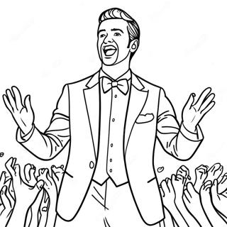 Justin Timberlake Performing On Stage Coloring Page 47464-39488