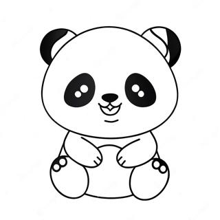 Kawaii Panda Coloring Pages