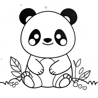 Kawaii Panda Coloring Page 47473-39490