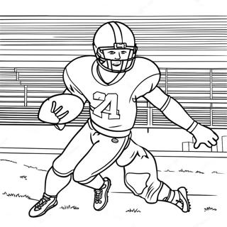 Alabama Football Player In Action Coloring Page 47484-39497