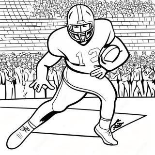 Alabama Football Player In Action Coloring Page 47484-39498