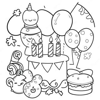 7th Birthday Celebration Coloring Page 47493-39502