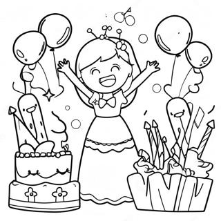 7th Birthday Celebration Coloring Page 47493-39503