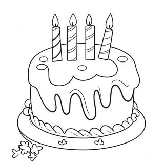 Colorful 7th Birthday Cake Coloring Page 47494-39510