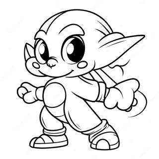 Espio In Action Coloring Page 47504-39519