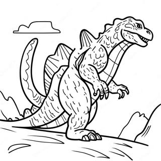 Realistic Godzilla Coloring Pages