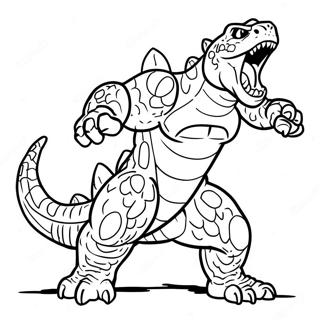 Fierce Godzilla Roaring Coloring Page 47514-39526