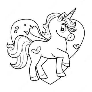 Unicorn Valentines Day Coloring Page 47533-39534