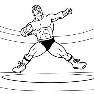 Wwe Wrestler Jumping On Opponent Coloring Page 47544-39549