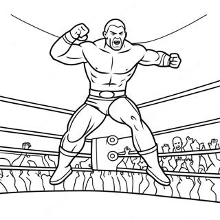 Wwe Wrestler Jumping On Opponent Coloring Page 47544-39550