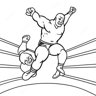 Wwe Wrestler Jumping On Opponent Coloring Page 47544-39551