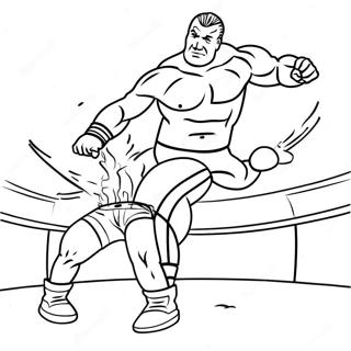 Wwe Wrestler Jumping On Opponent Coloring Page 47544-39552