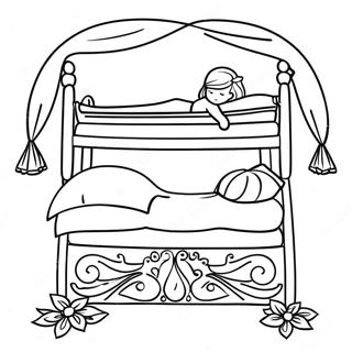 Princess And The Pea Coloring Page 47564-39554