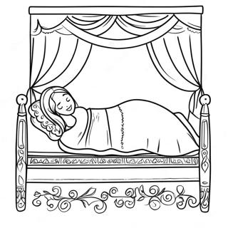 Princess And The Pea Coloring Page 47564-39556