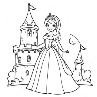 Elegant Princess In A Tower Coloring Page 47565-39560