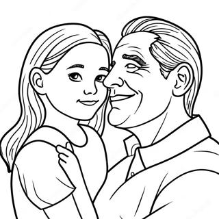 Daddy And Daughter Coloring Page 47574-39564