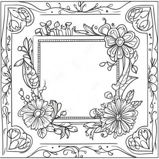 Decorative Picture Frame Coloring Page 47585-39574