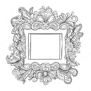 Decorative Picture Frame Coloring Page 47585-39575