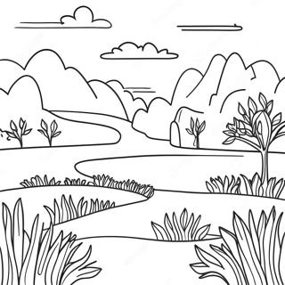 Beautiful Ukrainian Landscape Coloring Page 47615-39597