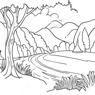 Beautiful Ukrainian Landscape Coloring Page 47615-39598