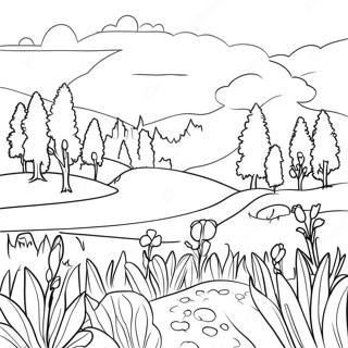 Beautiful Ukrainian Landscape Coloring Page 47615-39599