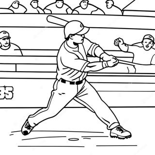 Cincinnati Reds Player Hitting Coloring Page 47625-39602