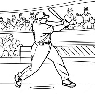 Cincinnati Reds Player Hitting Coloring Page 47625-39604