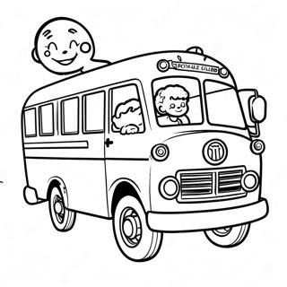 Ms Frizzle Driving The Magic School Bus Coloring Page 4762-3831