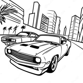 Fast And Furious Race Scene Coloring Page 47655-39633