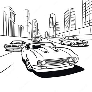 Fast And Furious Race Scene Coloring Page 47655-39636