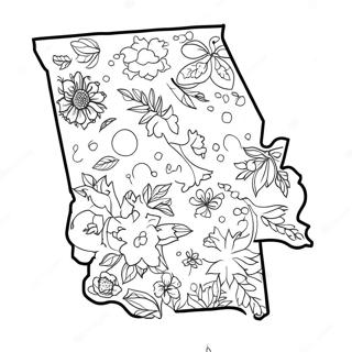 Indiana State Outline Coloring Page 47684-39648