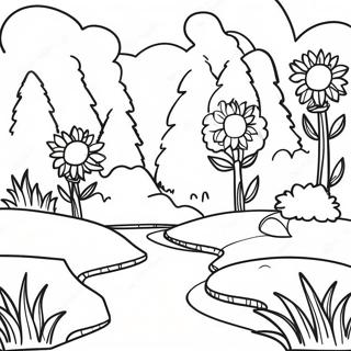 Colorful Indiana Landscape Coloring Page 47685-39669