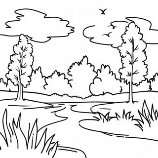 Colorful Indiana Landscape Coloring Page 47685-39670