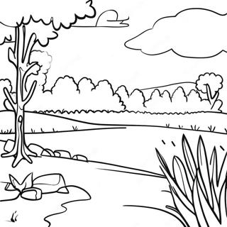 Colorful Indiana Landscape Coloring Page 47685-39671