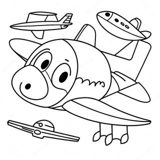 Jay Jay The Jet Plane Coloring Page 47704-39664