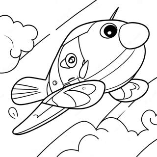 Jay Jay The Jet Plane Flying High Coloring Page 47705-39665