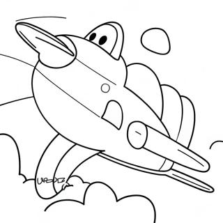 Jay Jay The Jet Plane Flying High Coloring Page 47705-39666