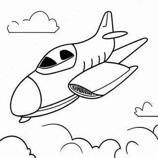 Jay Jay The Jet Plane Flying High Coloring Page 47705-39668