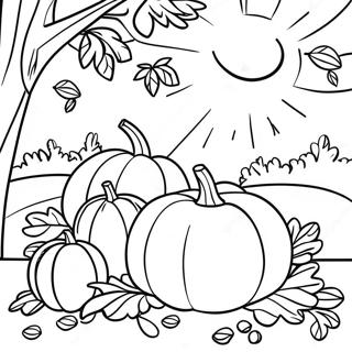 Autumn Harvest Scene Coloring Page 4772-3839