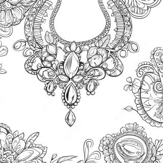 Sparkling Gem Necklace Coloring Page 47735-39700