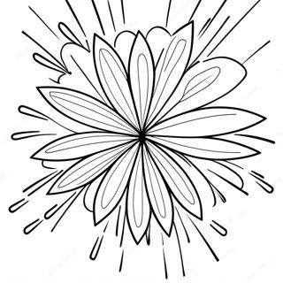 Easy Fireworks Coloring Page 47764-39710