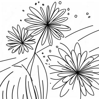 Colorful Fireworks Display Coloring Page 47765-39716