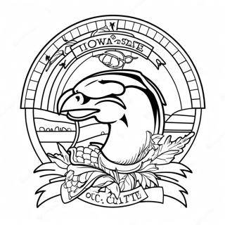 Iowa State Logo Coloring Page 47774-39724