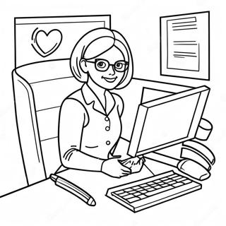 Creative Administrative Professionals Day Coloring Page 47795-39738