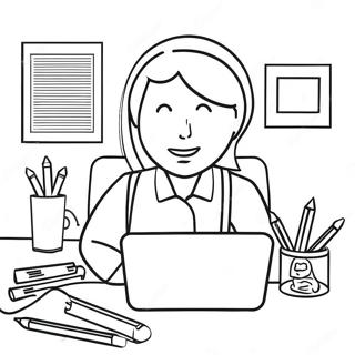 Creative Administrative Professionals Day Coloring Page 47795-39739